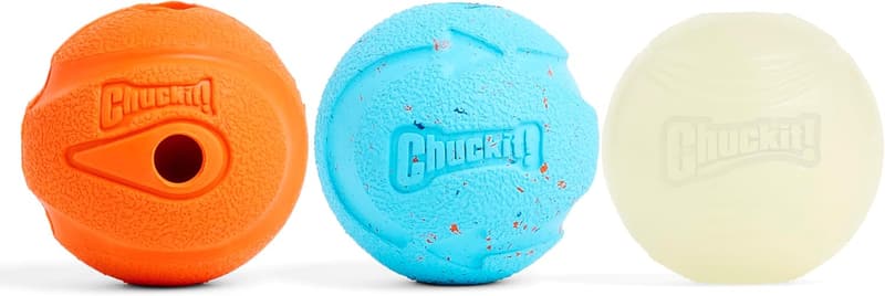Interactive High-Bounce Dog Fetch Balls - Set of 3 Medium 2.5