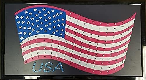 Fourth of July LED Flashing American Flag Decoration