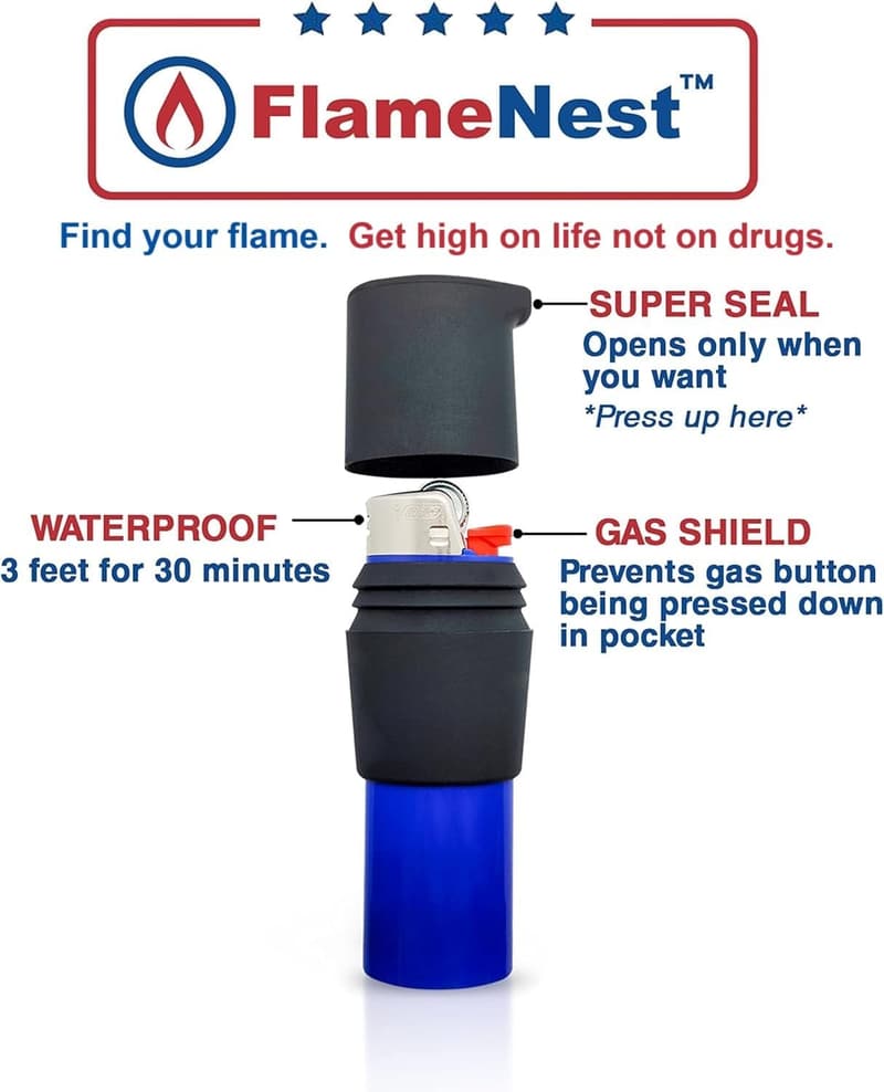 Waterproof Bic Lighter Case for Hiking & Camping (2 Pack)