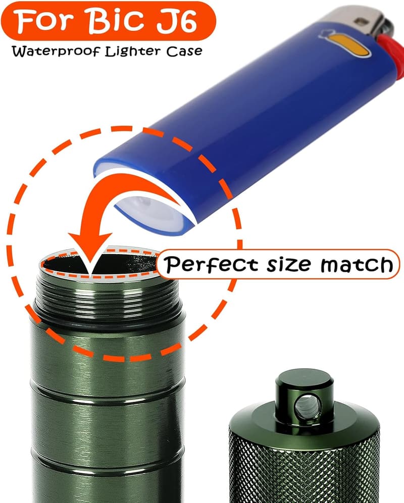 Waterproof Lighter Case for BIC Lighters - Outdoor Survival Pouch