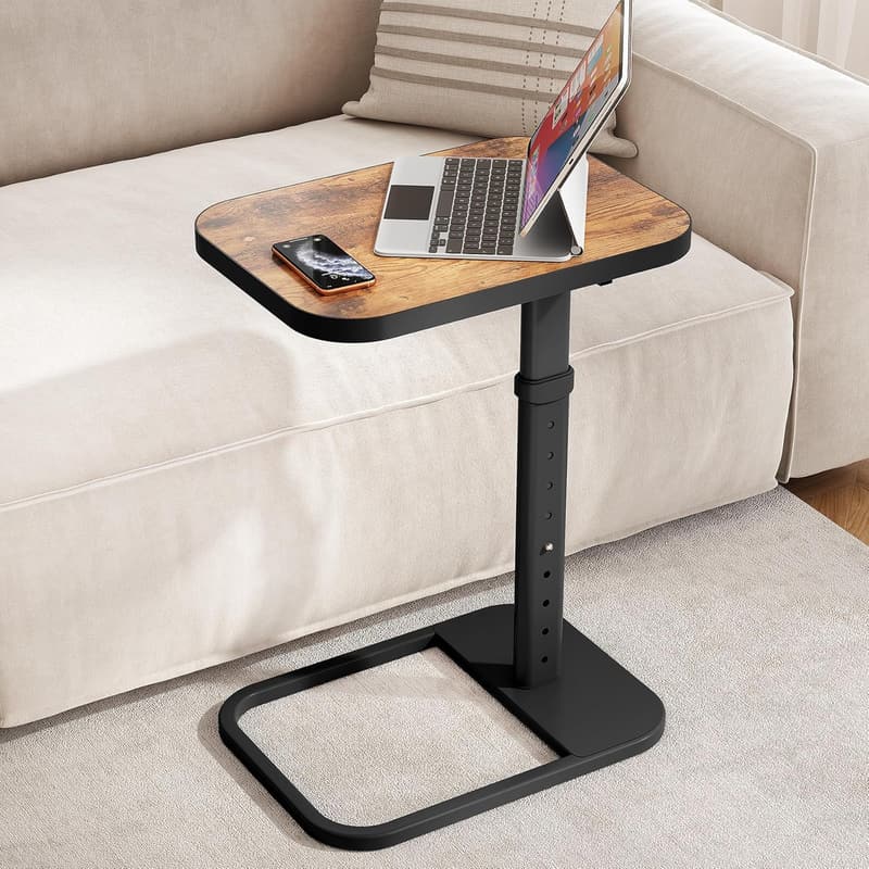 Adjustable Height TV Tray Table - Flip-Over Panel Side Table