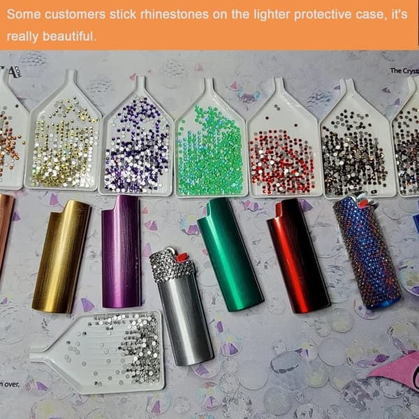 8-Piece Metal Lighter Case Set for BIC Full Size Lighters