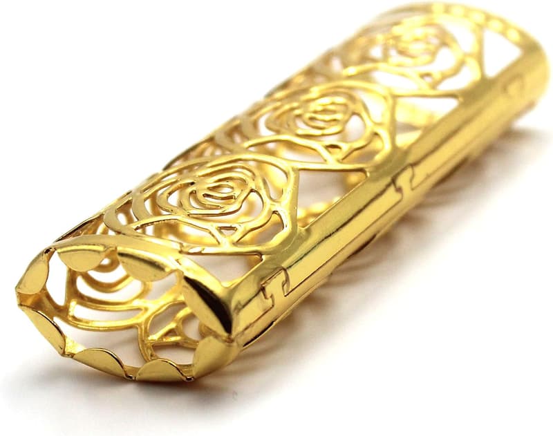 Hollow Design Metal Lighter Case for BIC Full Size – Rose Gold