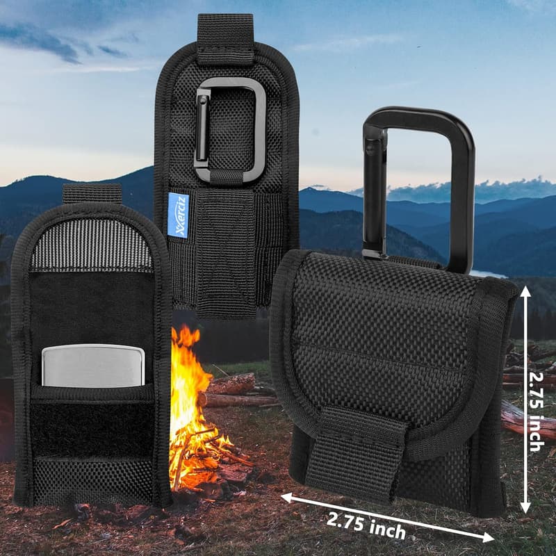 Tactical Nylon Lighter Pouch with Belt Loop - Anti-Scratch Case