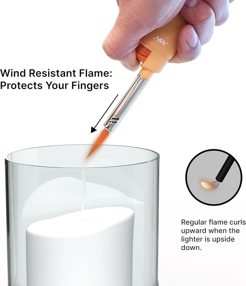 Butane Refillable Candle Lighter Set for BBQ & Camping - 5-Pack