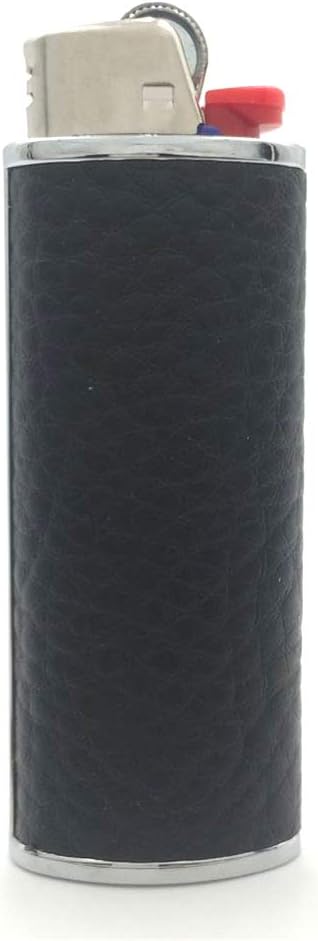 Black Leather Lighter Case for BIC Full Size Lighter
