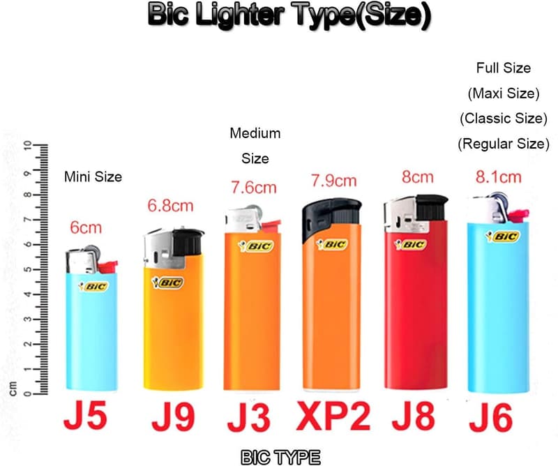 Black Leather Lighter Case for BIC Full Size Lighter