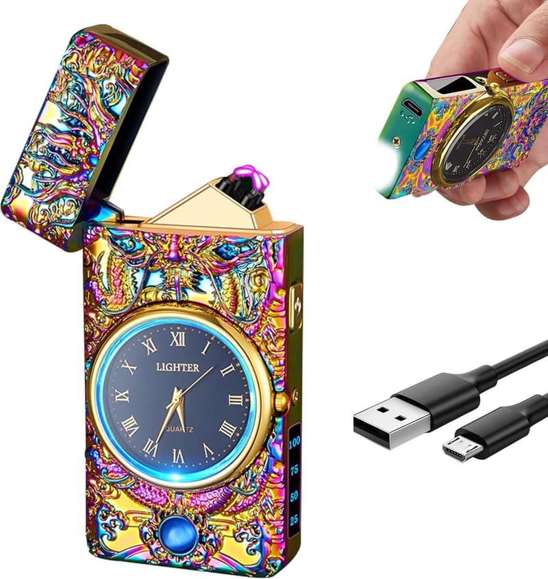 USB Rechargeable Electric Plasma Arc Lighter for Outdoor Use