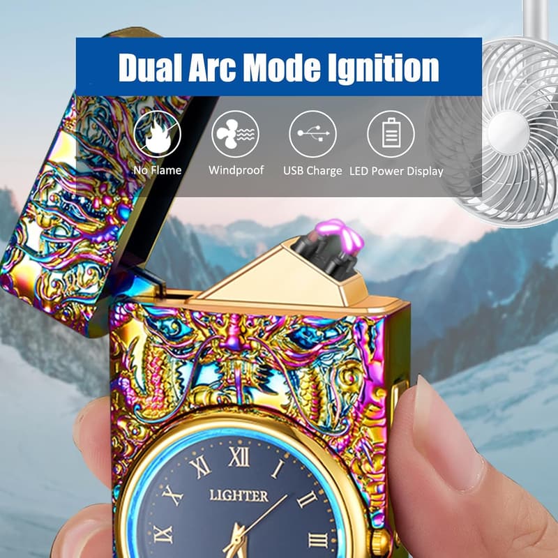 USB Rechargeable Electric Plasma Arc Lighter for Outdoor Use