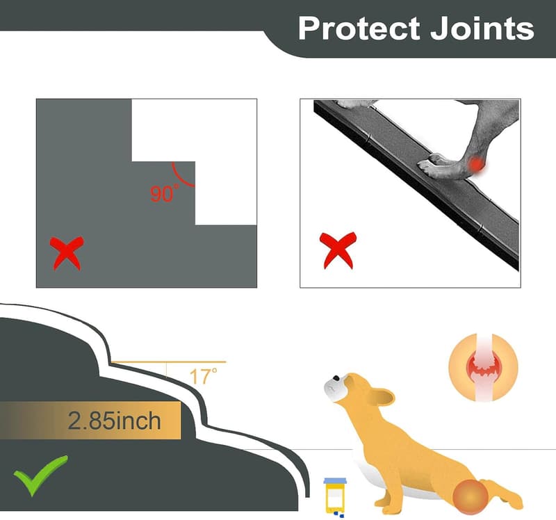 Non-Slip Foam Pet Stairs for Older Dogs and Cats