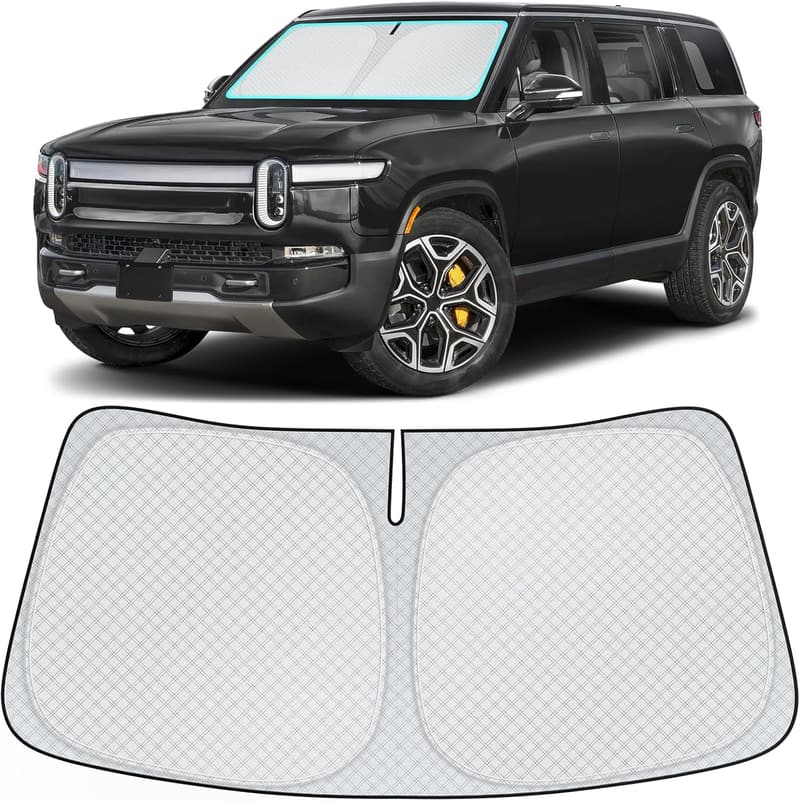 Rivian R1S Windshield Sun Shade - 7-Layer UV & Heat Protection