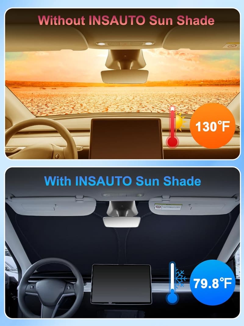 Rivian R1S Windshield Sun Shade - 7-Layer UV & Heat Protection