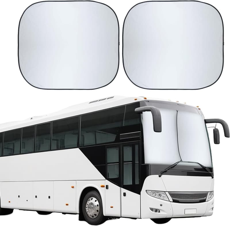 Reflective Foldable RV Windshield Sunshade for Large Vehicles