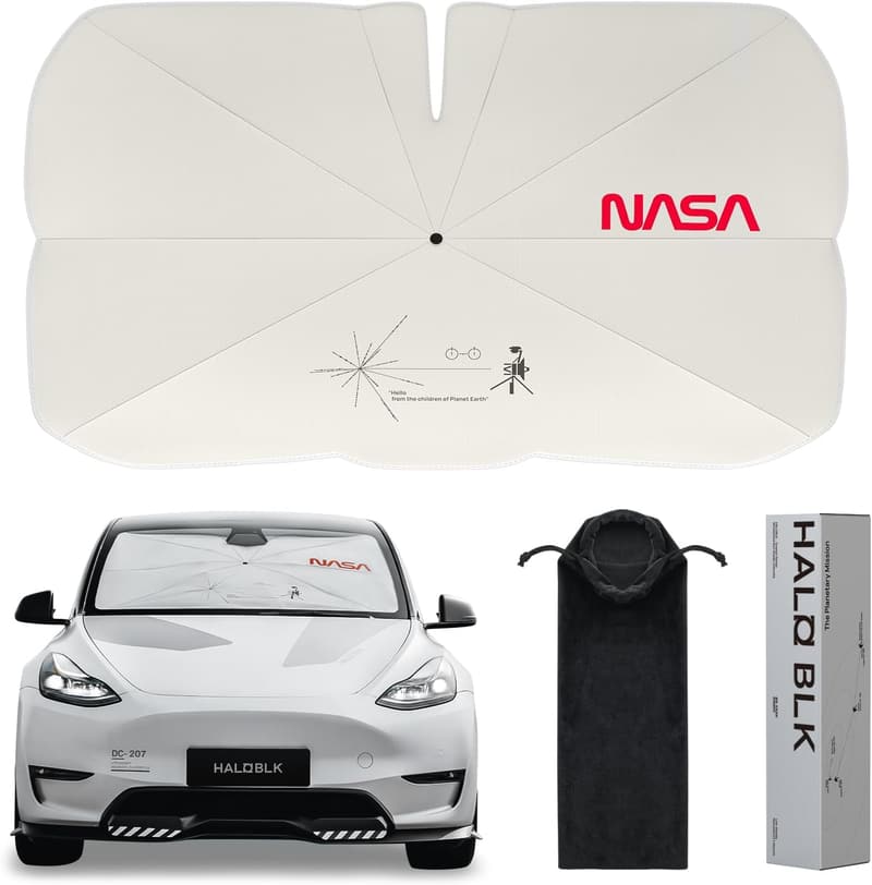 NASA Voyager-2 Tesla Model Y & 3 Windshield Sunshade Umbrella