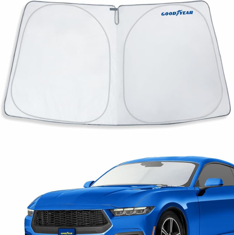 Goodyear Foldable Sunshade for 2015-2023 Ford Mustang