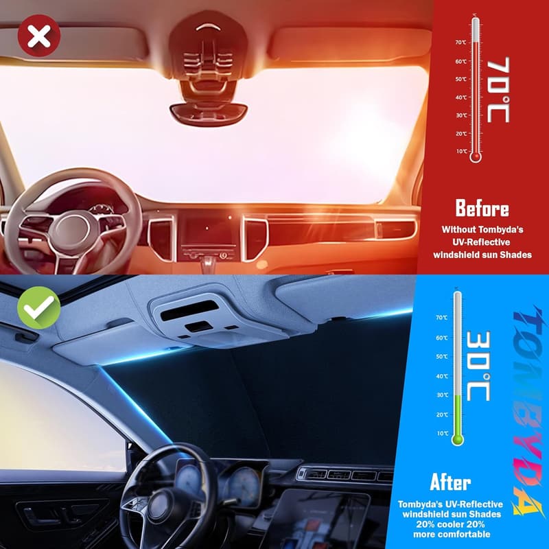 Custom Double-Layer Windshield Sunshade for Jeep Cherokee 2014-2023