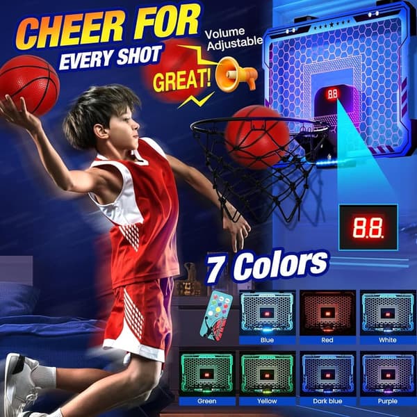Indoor Mini Basketball Hoop Set with 4 Balls