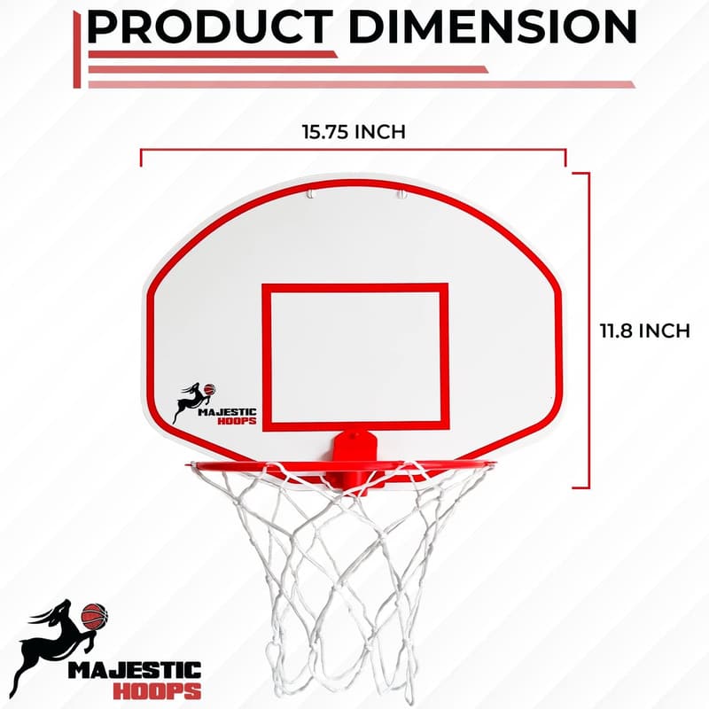 Indoor Mini Basketball Hoop - Durable Plastic for Kids & Adults