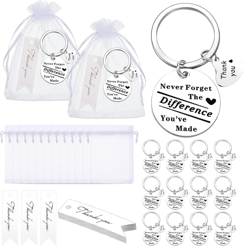 Employee Appreciation Keychains - 36 Bulk Graduation Gifts