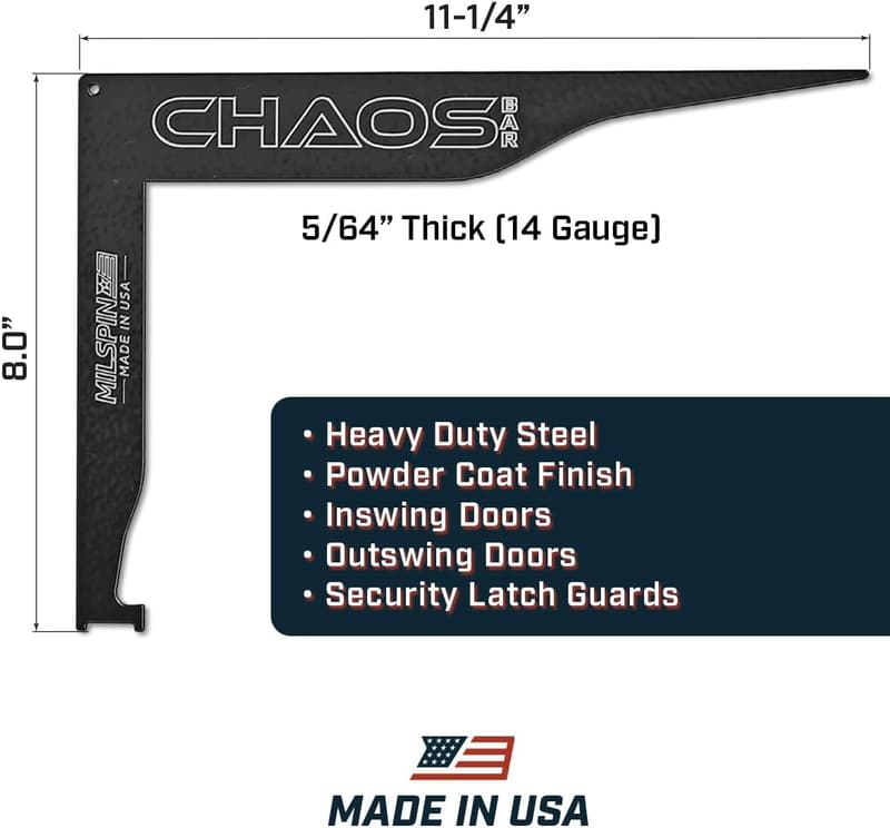 Veteran-Made CHAOS Bar Firefighter Leverage Tool