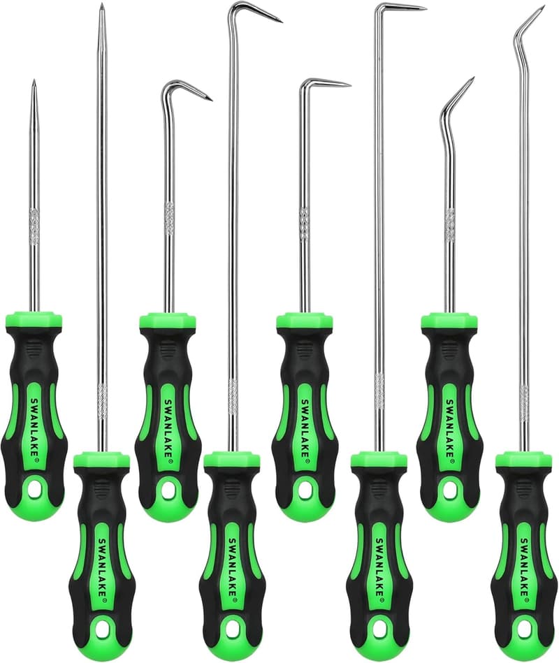 Precision Automotive Hook and Pick Tool Set - 8 Pieces