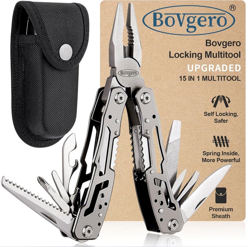 15-in-1 Self-Locking Multitool Plier with Sheath - Ideal Gift for Men