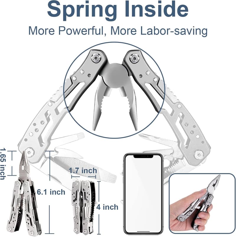 15-in-1 Self-Locking Multitool Plier with Sheath - Ideal Gift for Men