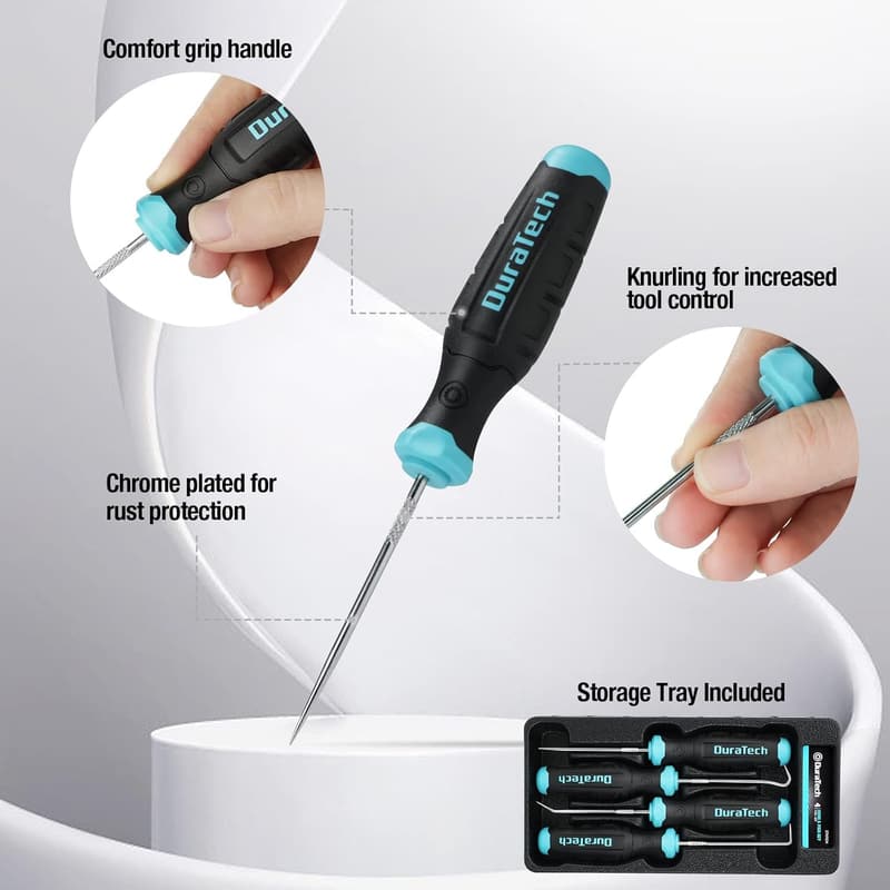 DURATECH 4-Piece Auto & Electronics Hook and Pick Set
