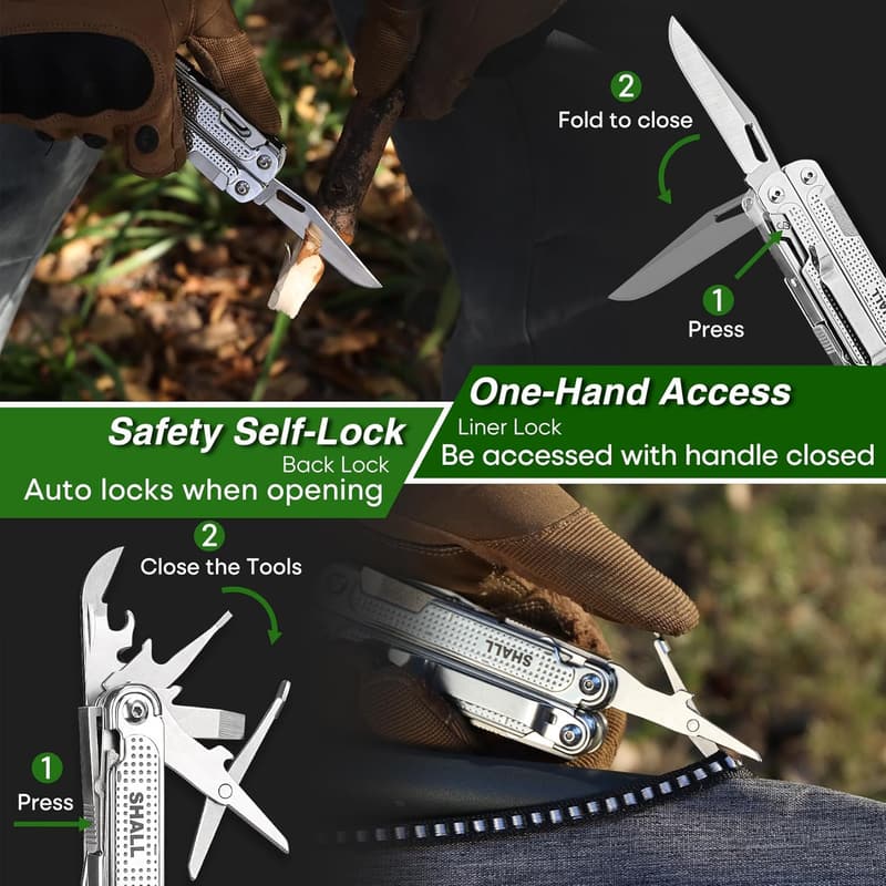 18-in-1 Stainless Steel Multitool Pliers for Camping and Fishing