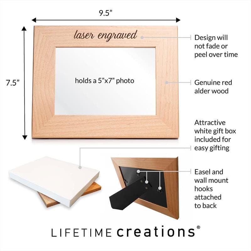 Personalized Hardwood Picture Frame for Mother's Day