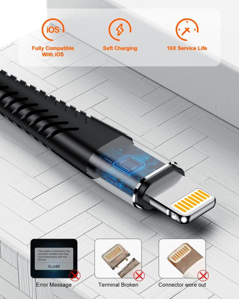 Apple MFi Certified 16ft Lightning Charger Cable