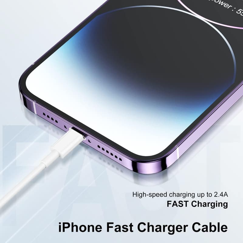 15 ft Apple MFi Certified Lightning Charger Cable for iPhone