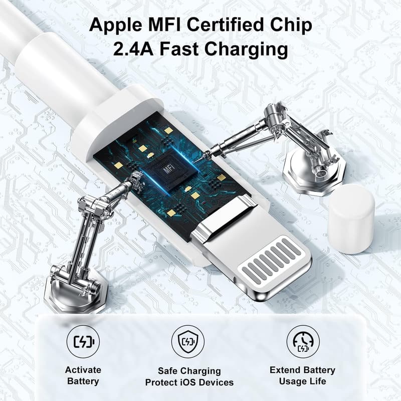 15 ft Apple MFi Certified Lightning Charger Cable for iPhone
