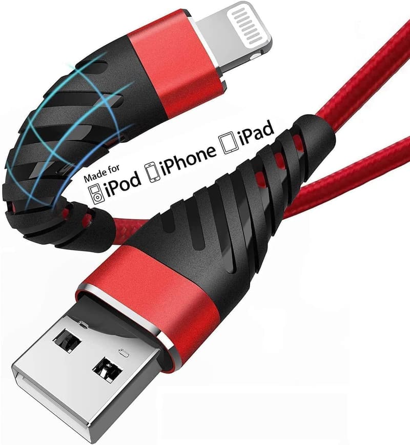 10ft MFi Certified Lightning Cable for iPhone - 2 Pack