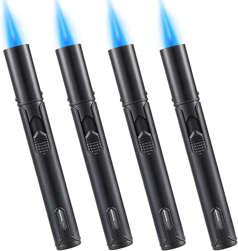 Adjustable Jet Flame Butane Torch Lighter for BBQ & Camping