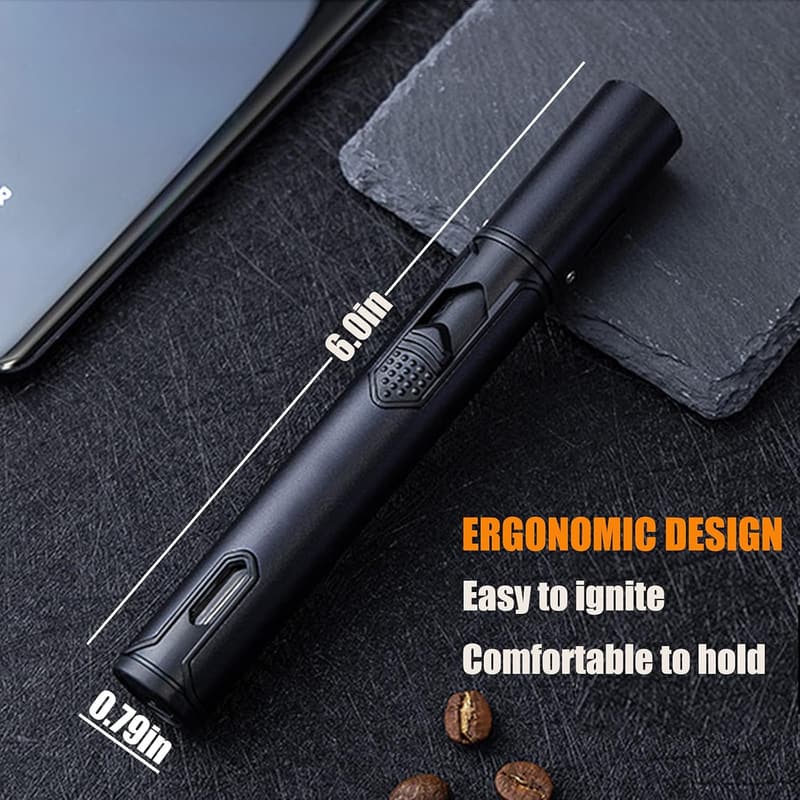 Windproof Butane Torch Lighter for Dad – Adjustable Flame, 6.0in