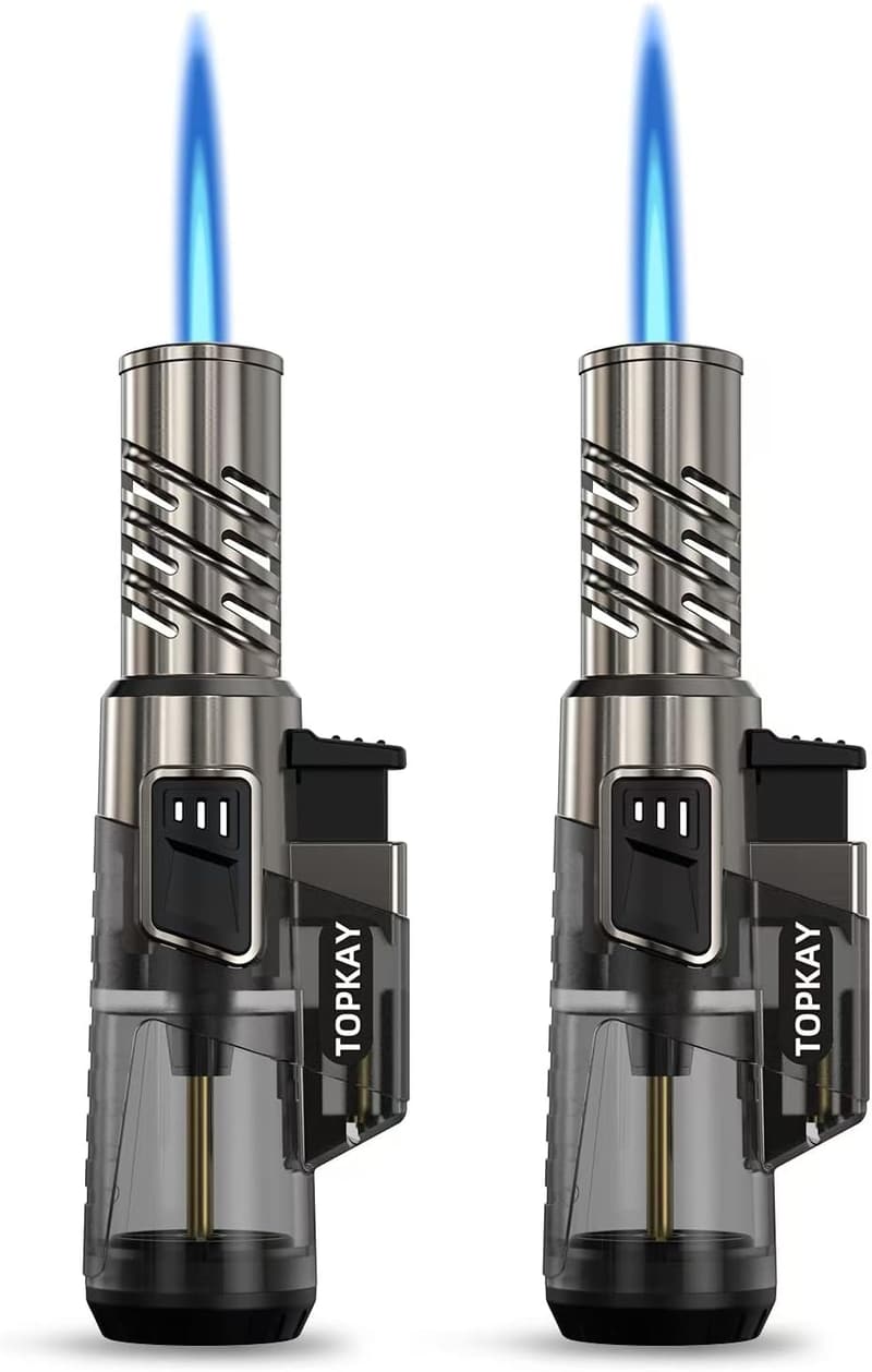 Butane Mini Torch Lighters, 2-Pack for Camping & BBQ