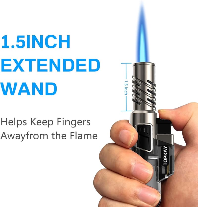 Butane Mini Torch Lighters, 2-Pack for Camping & BBQ