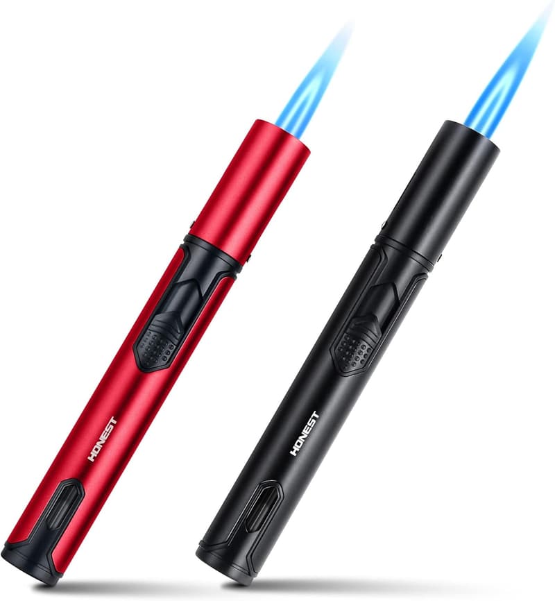 Adjustable Butane Torch Lighter 2-Pack for BBQ and Camping