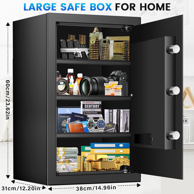 Fireproof Digital Safe Box for Home & Office Security
