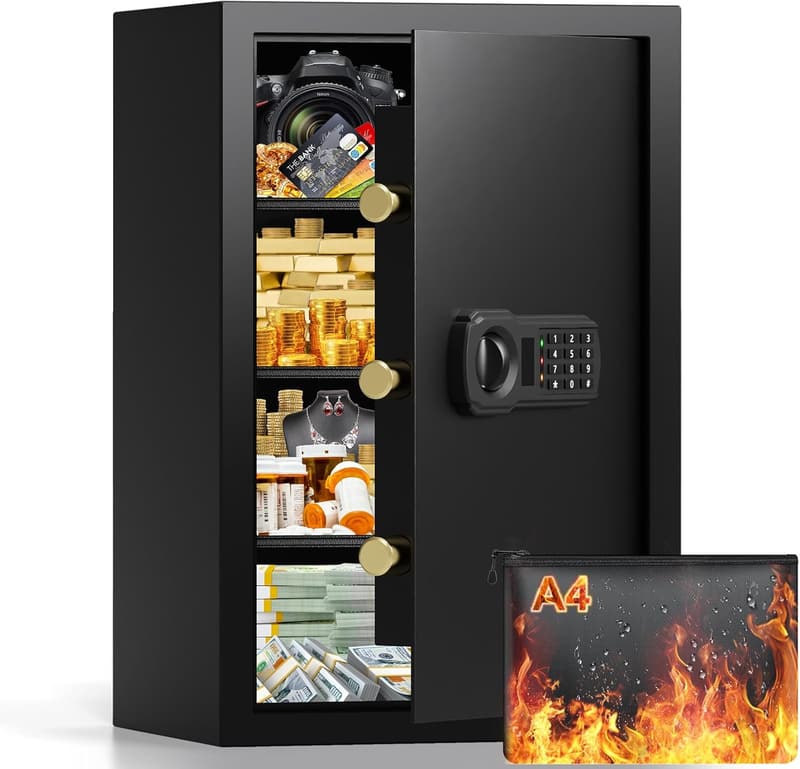 Fireproof 4.2 Cuft Digital Safe Box for Home Security