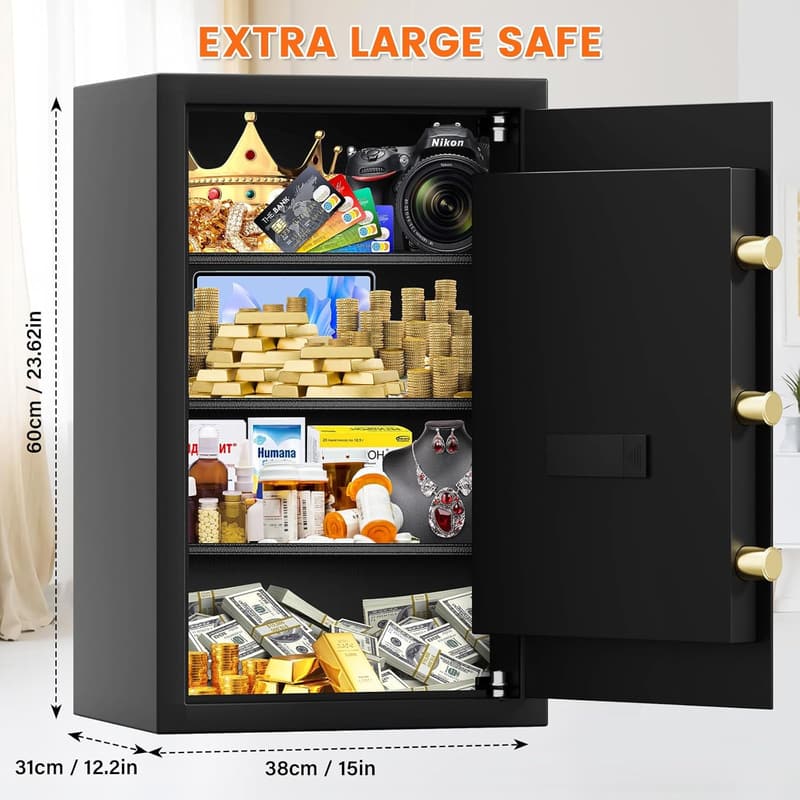 Fireproof 4.2 Cuft Digital Safe Box for Home Security