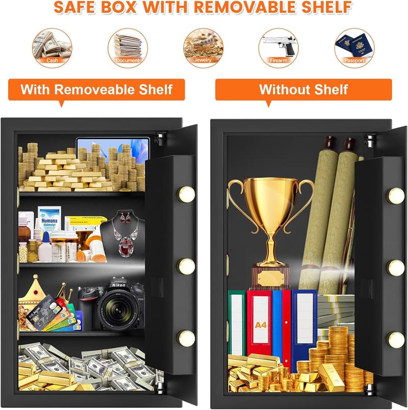Fireproof 4.2 Cuft Digital Safe Box for Home Security