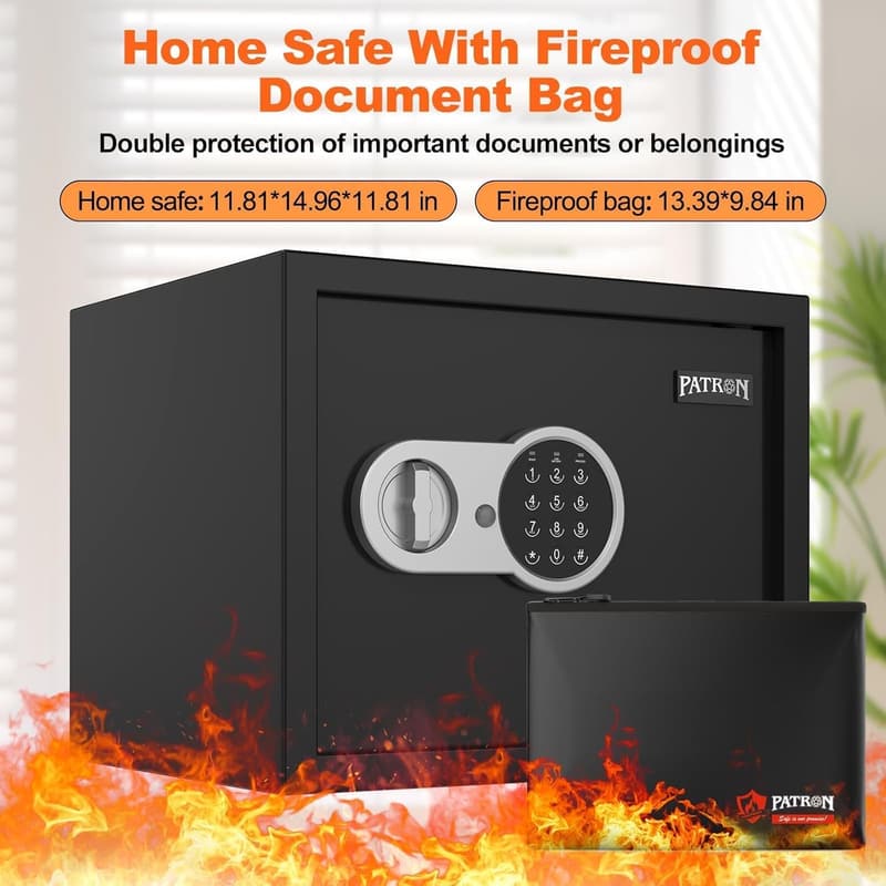 Fireproof Home Safe with Electronic Keypad, 1.6 Cu.ft.