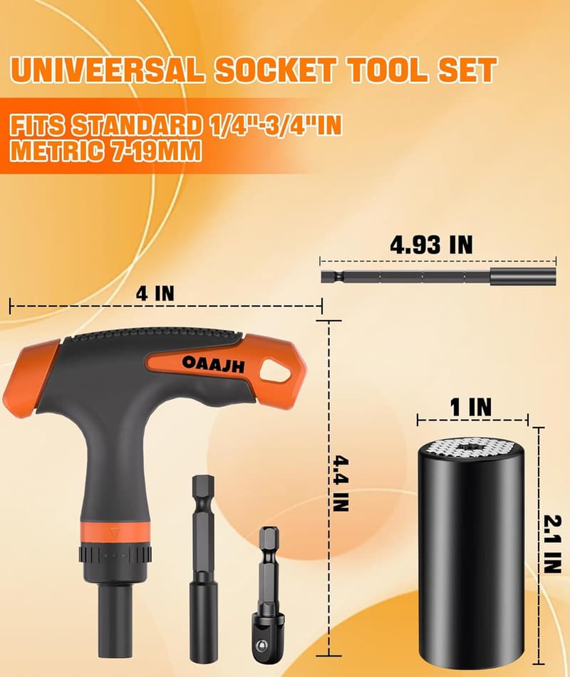Valentine's Day T-Handle Ratchet Driver & Universal Socket Set
