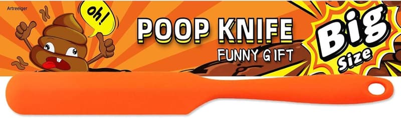 Funny Poop Knife Gag Gift – 12.42-Inch Silicone Prank