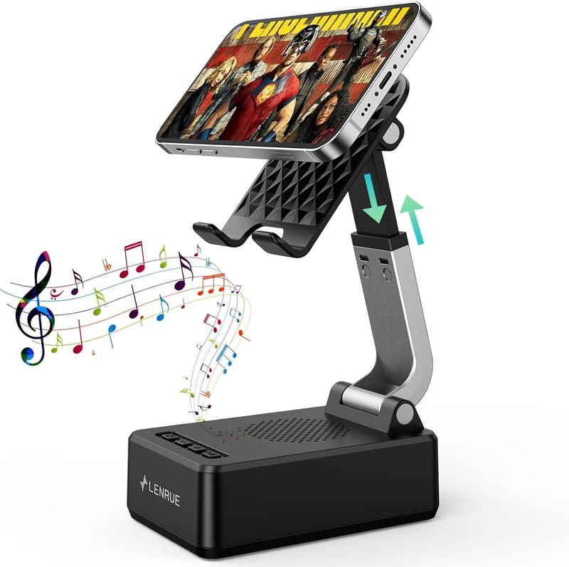 Bluetooth Speaker & Cell Phone Stand - Birthday Gift for Tech Lovers