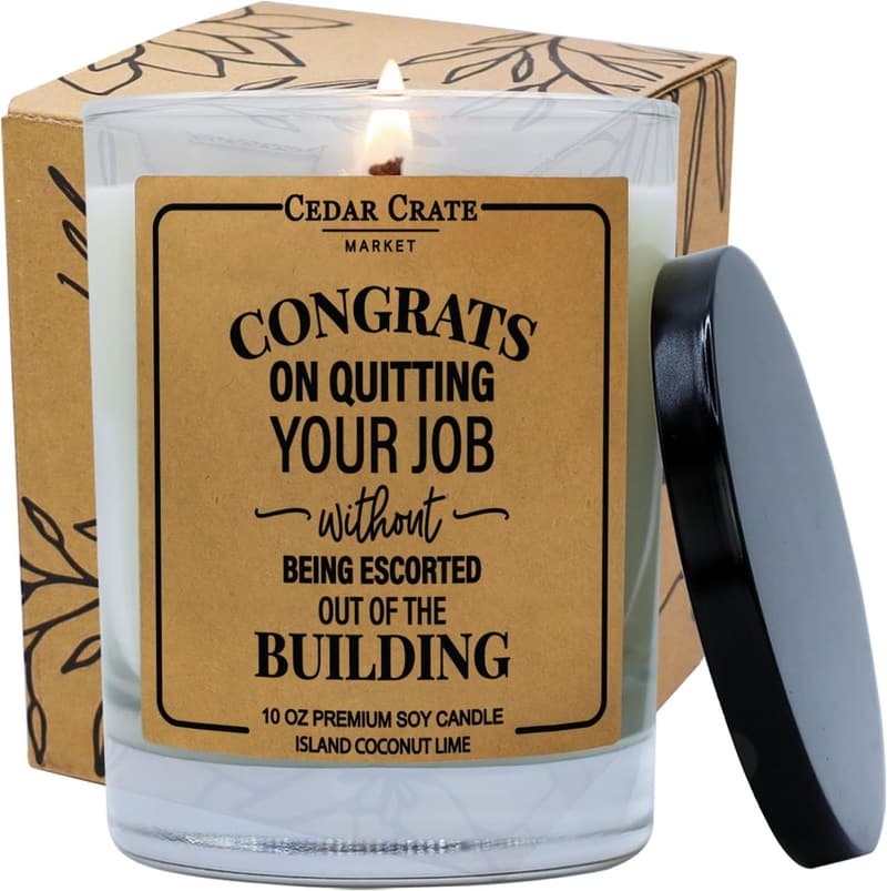 Funny Retirement Candle for Women - 100% Soy Wax, Made in USA