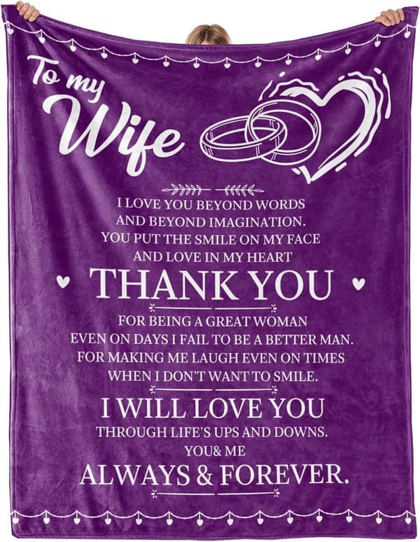 Wife's Purple Throw Blanket - 60