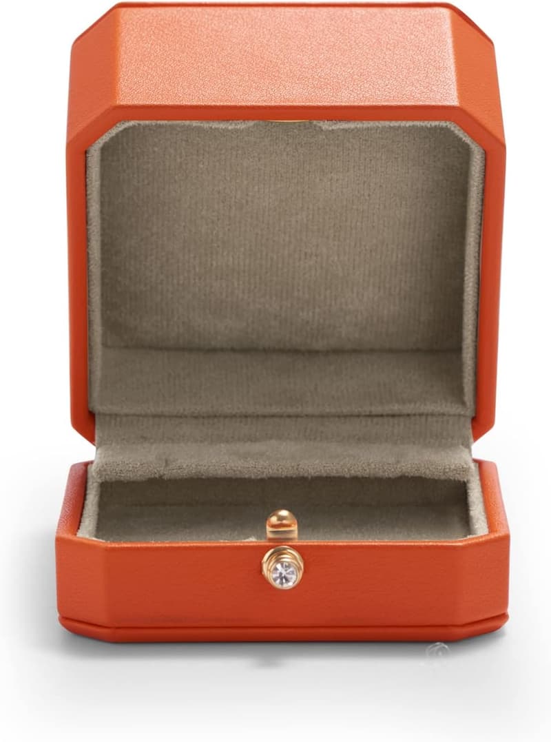 Anniversary Leather Earring Display Case Gift Box